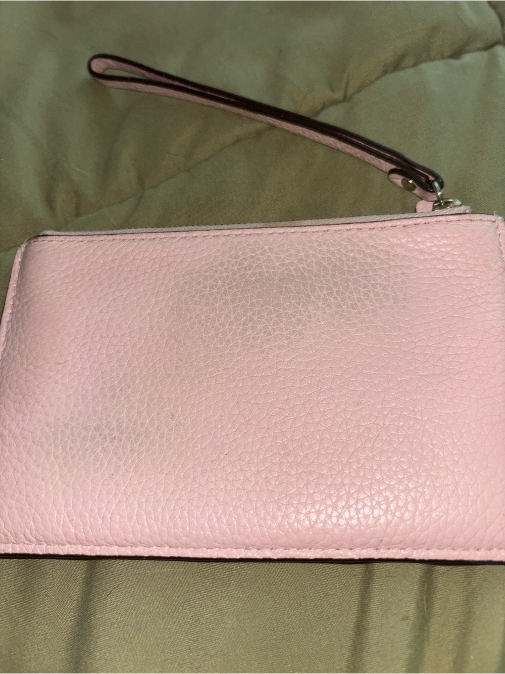kate spade Pebbled Pink Leather Wristlet with Gold Hardware - Picture 2 of 3